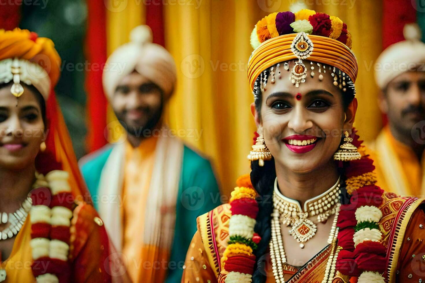 indio Boda en Bombay. generado por ai foto