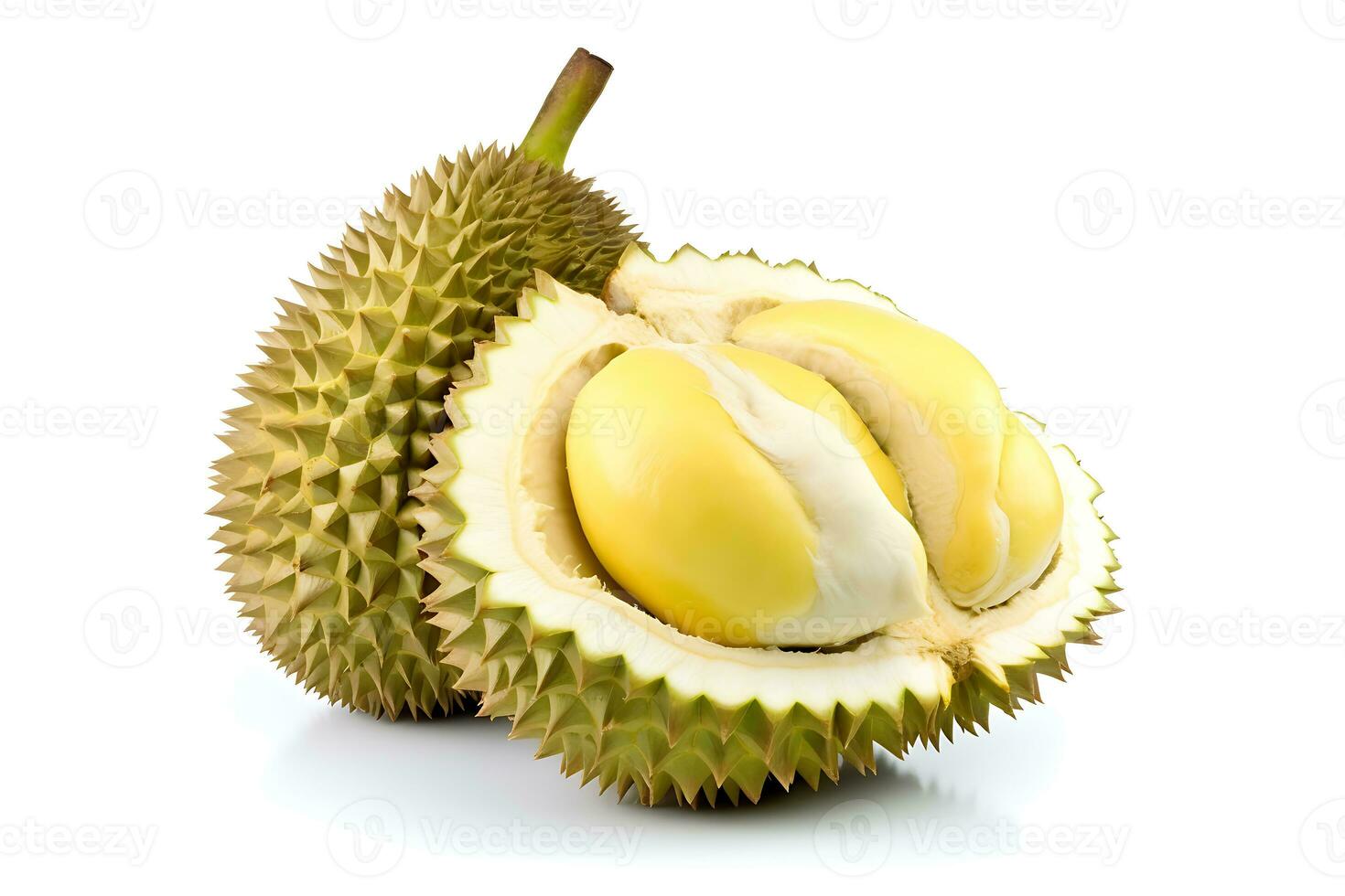 Durian isolated on white background AI Generated photo