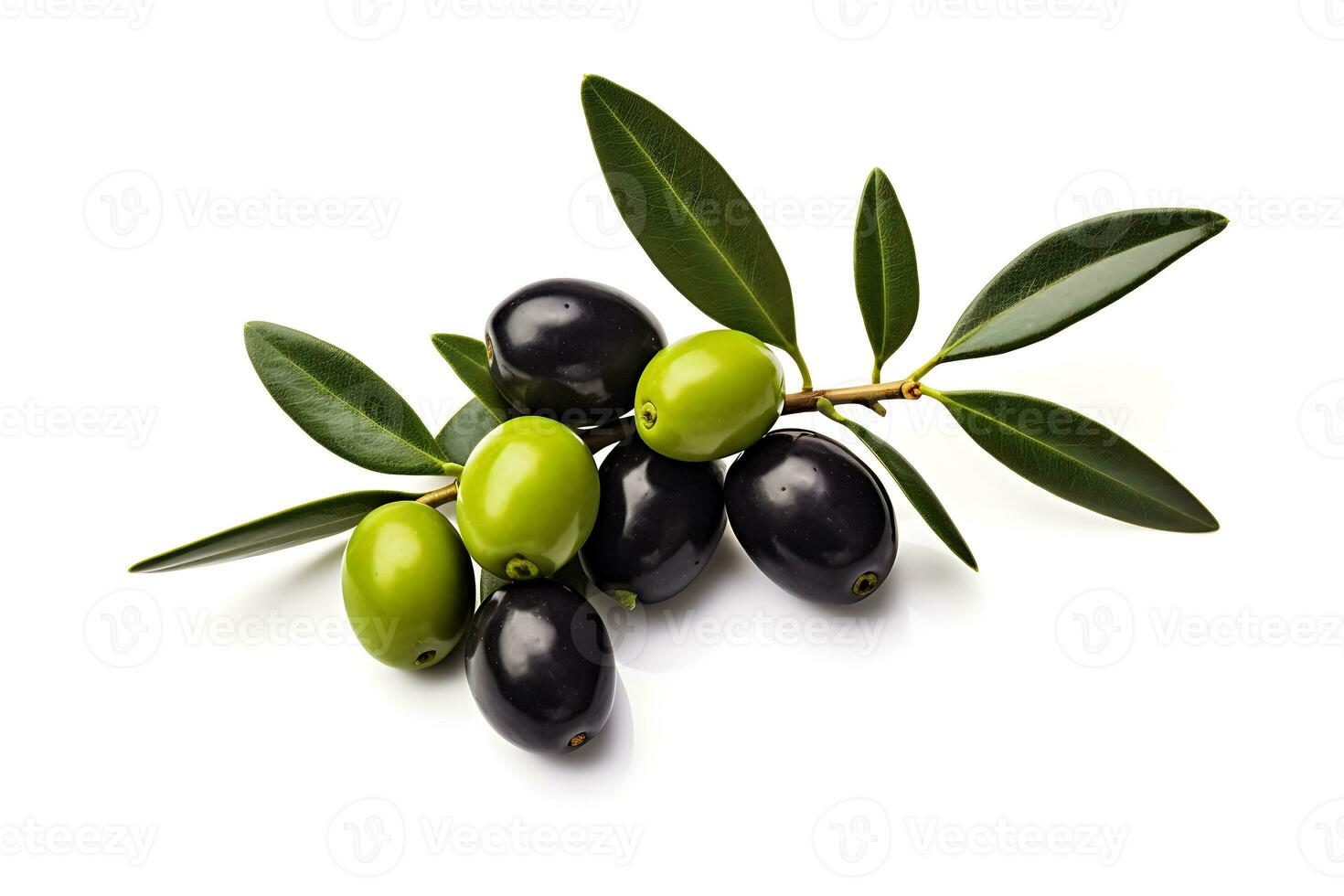 Olive fruit isolated on white background AI Generated photo