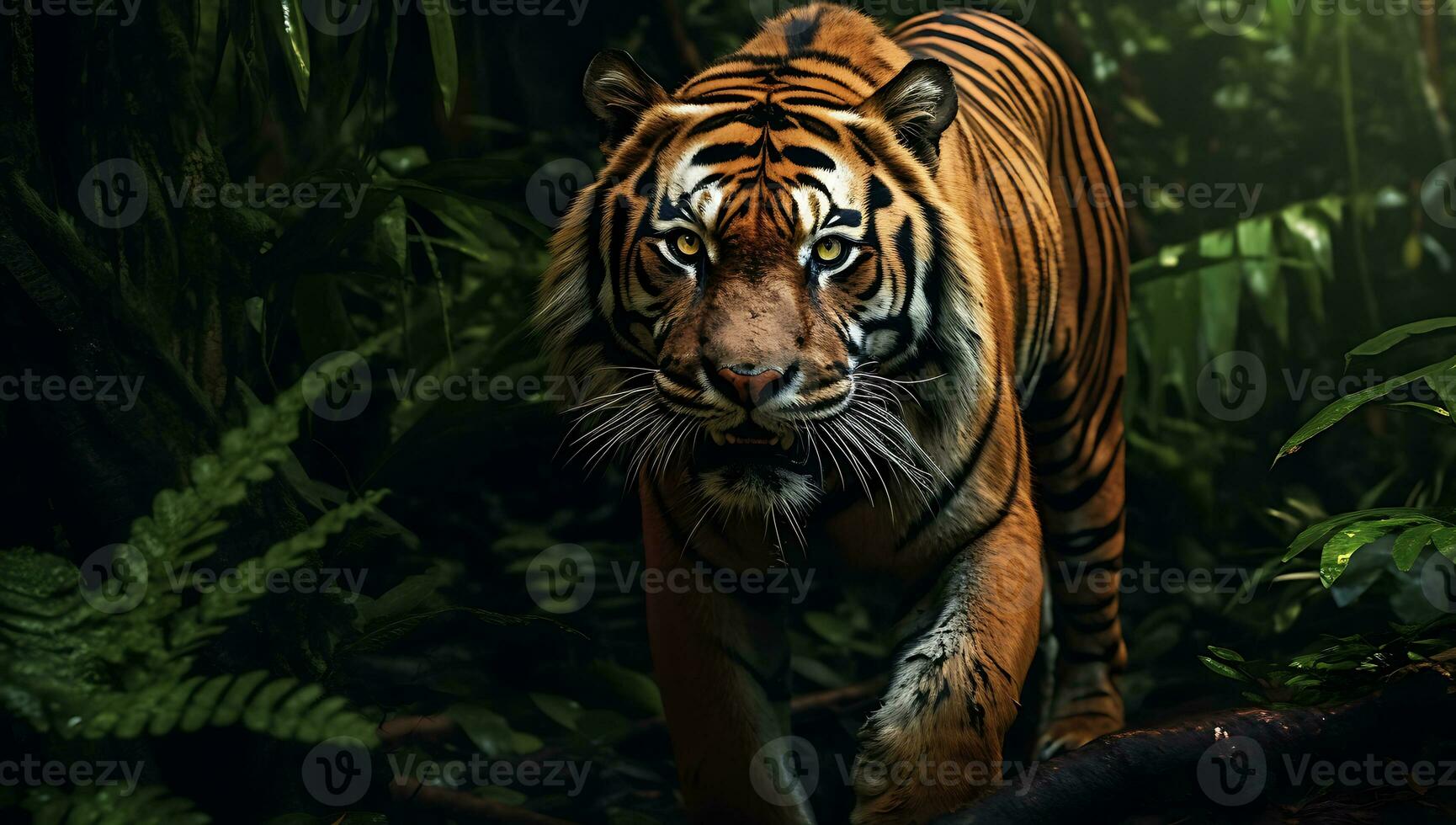 Sumatran tiger Panthera tigris altaica AI Generated photo