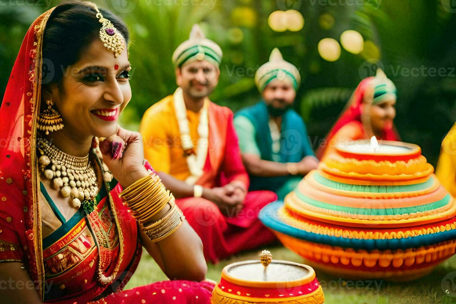 indio Boda en Bombay. generado por ai foto