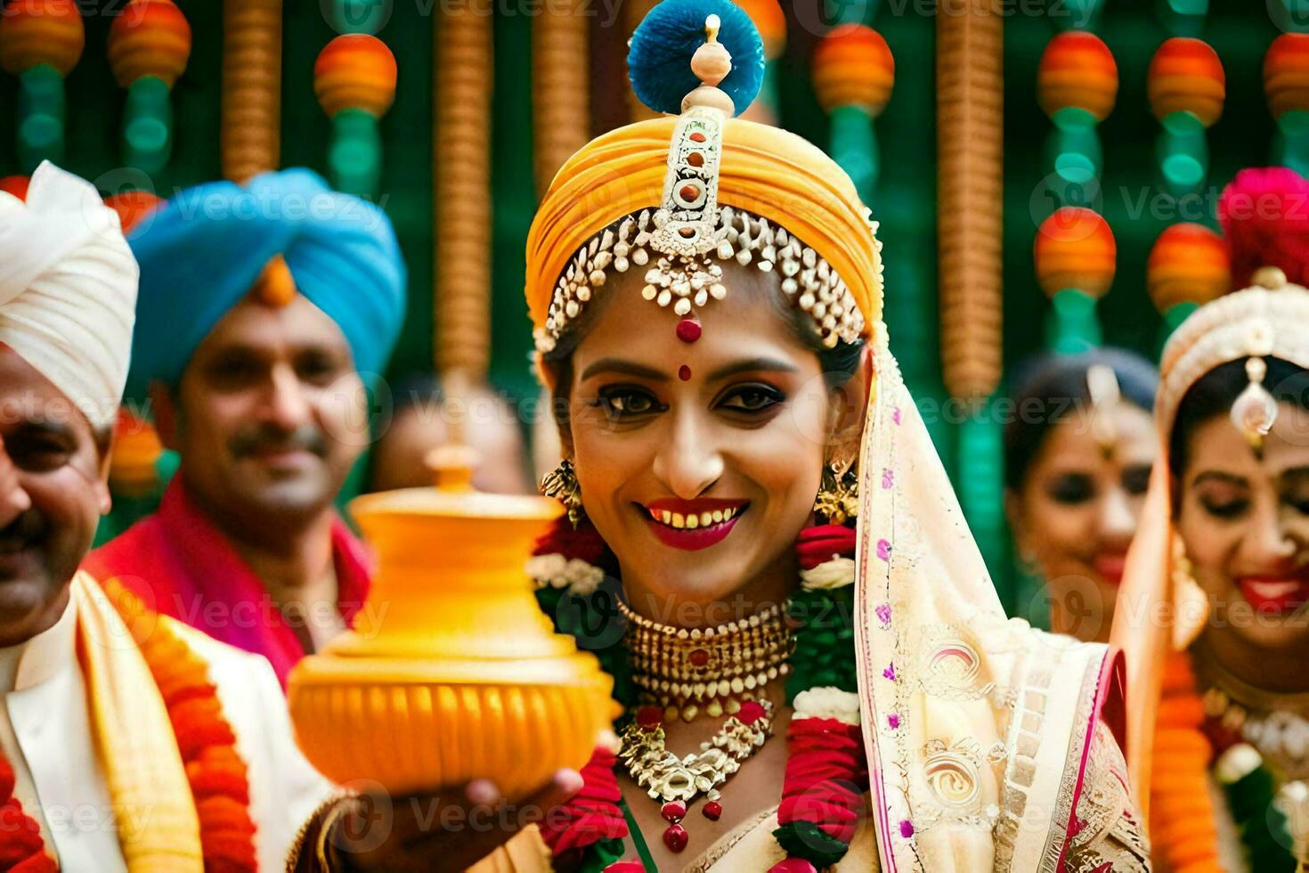 indian wedding in delhi. AI-Generated photo