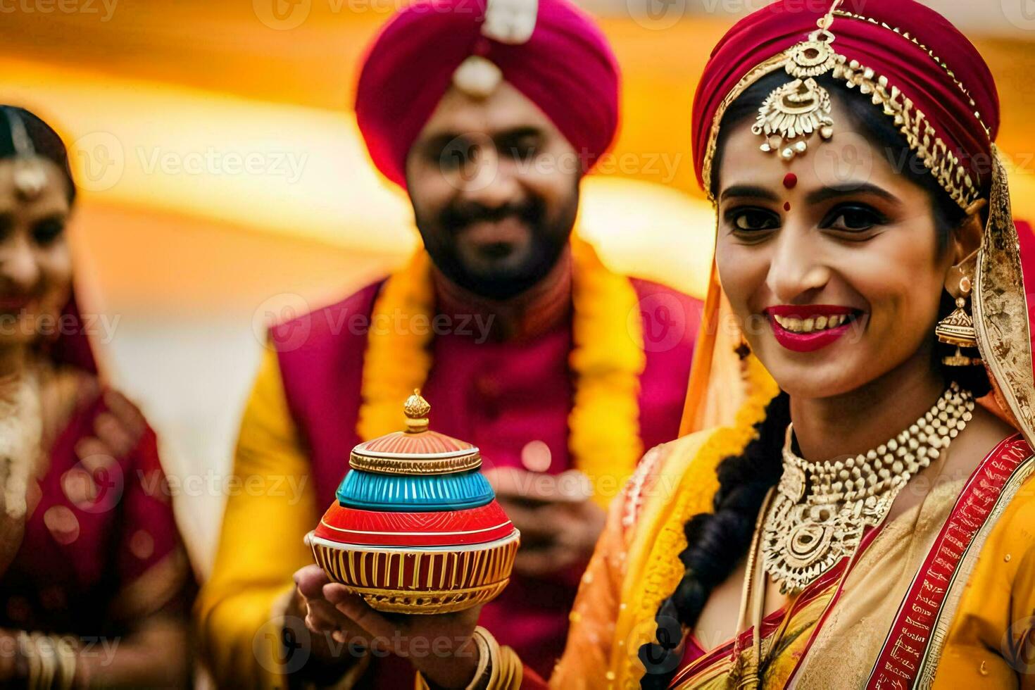 indian wedding in delhi. AI-Generated photo