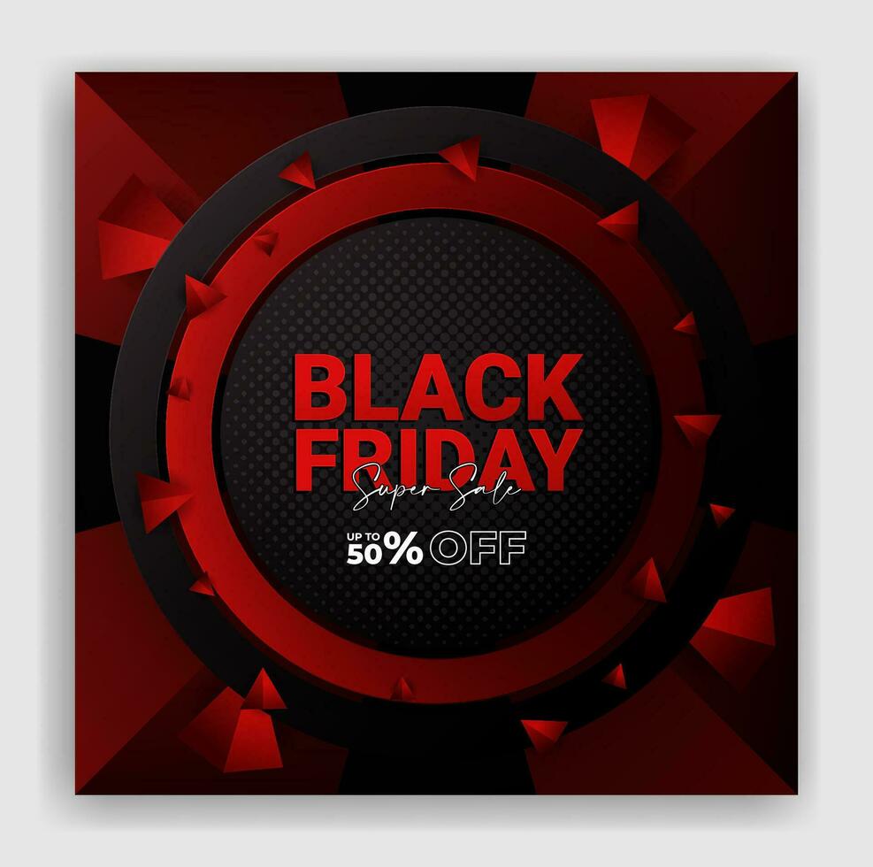 Black Friday Sale post banner template design vector