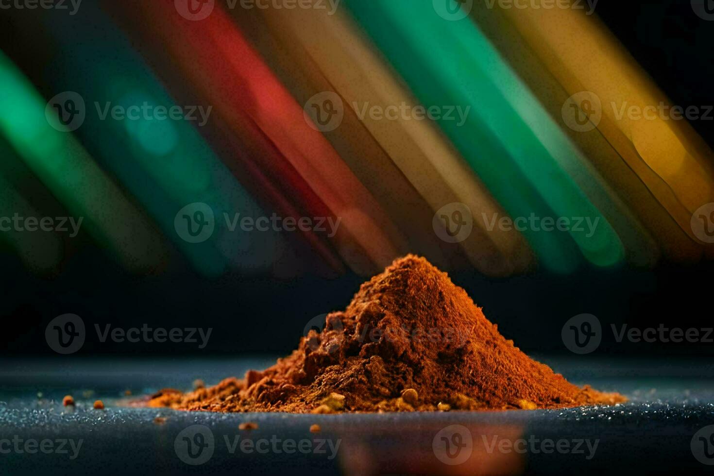 a pile of red powder on a table. AI-Generated photo