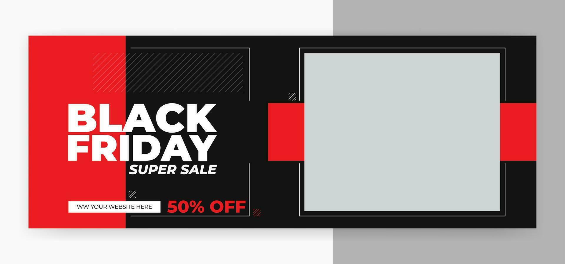 Black Friday Sale cover banner template design vector