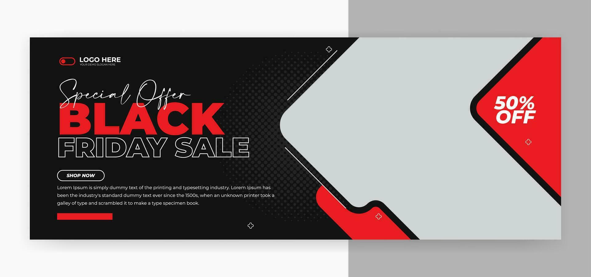 Black Friday Sale cover banner template design vector