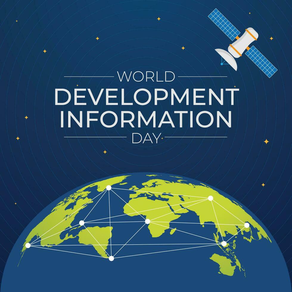 World Development Information Day design template good for celebration usage. globe vector illustration. flat design. vector eps 10.