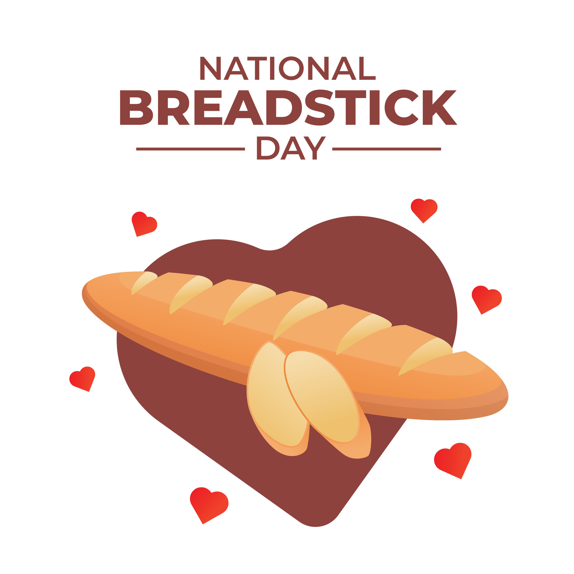National Breadstick Day design template good for celebration usage