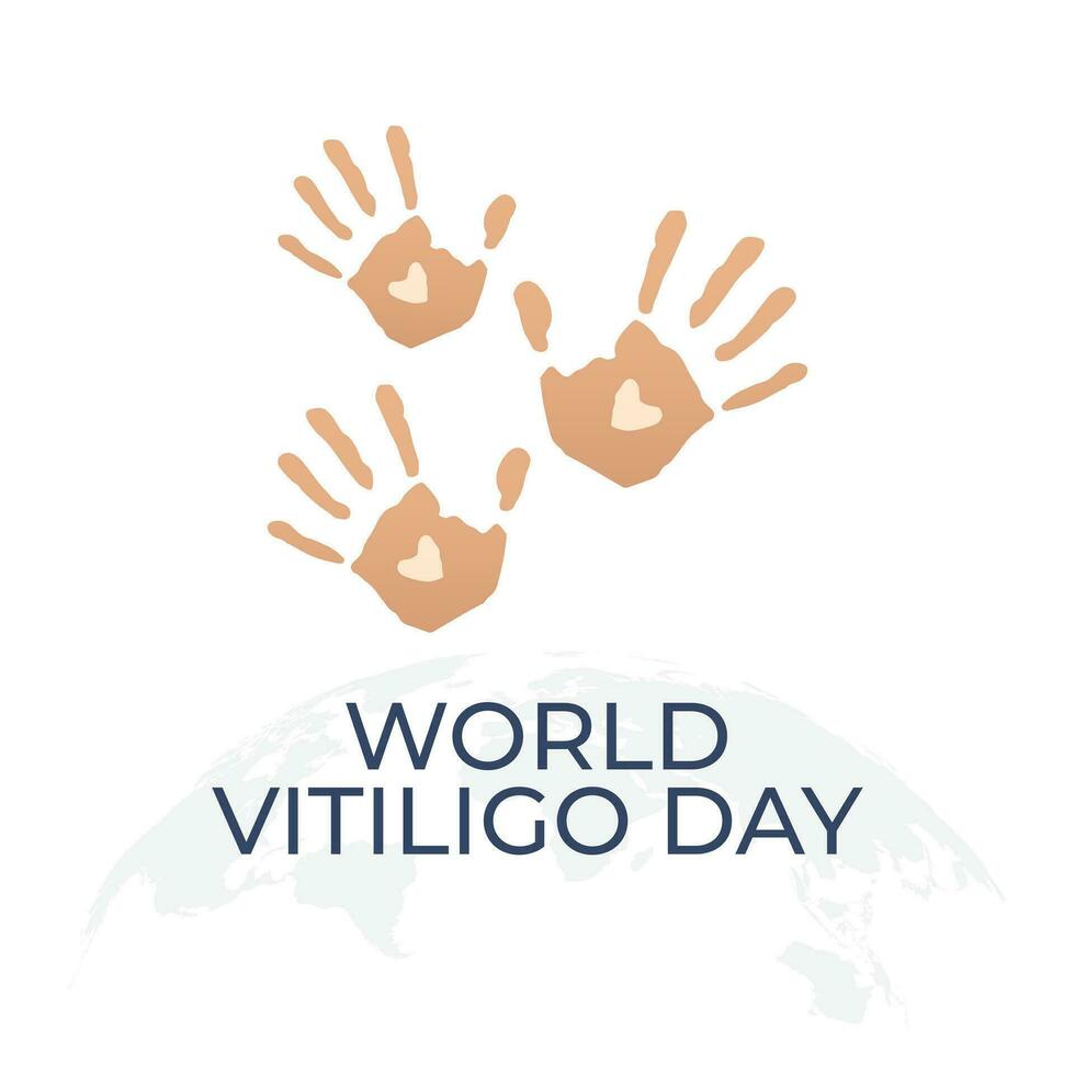 World Vitiligo Day design template good for celebration usage. vitiligo vector illustration. vitiligo image. vector eps 10. flat design.