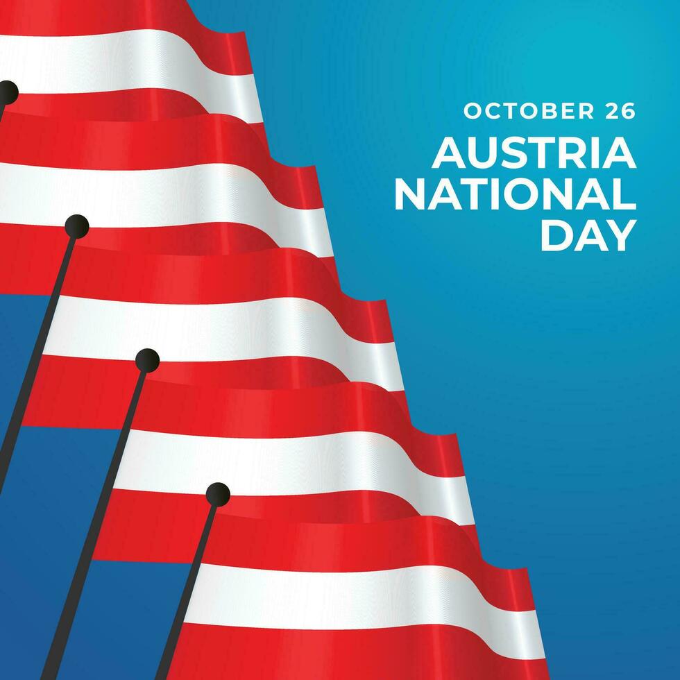 Austrian National Day design template good for celebration usage. austrian flag vector design. flat design. vector eps 10.