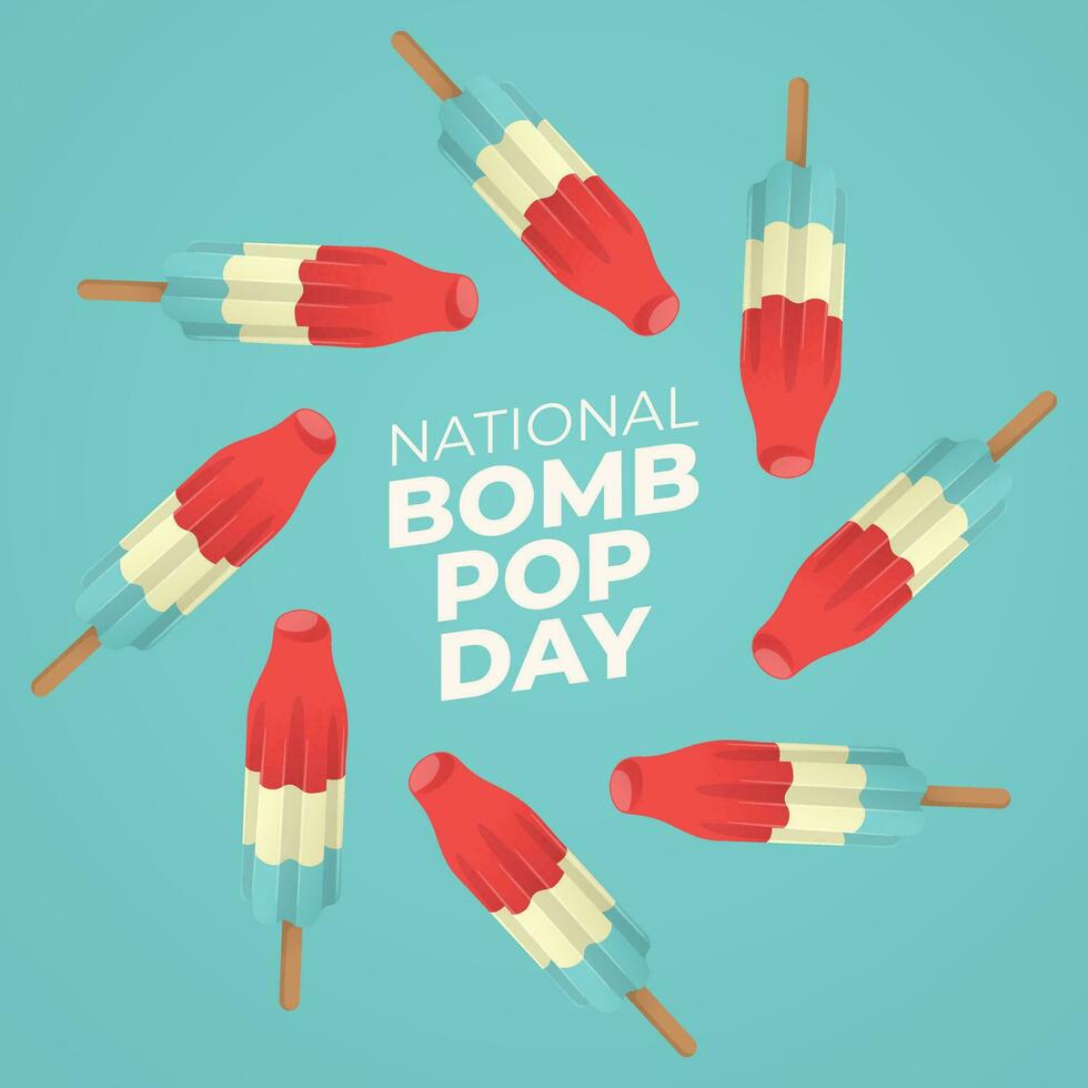 National Bomb Pop Day design template good for celebration usage. ice cream design template. flat design. vector eps 10.