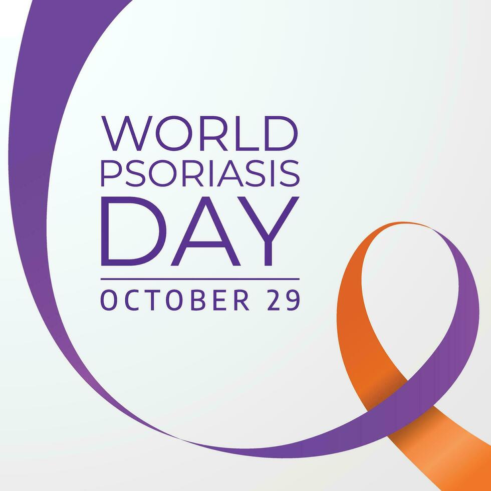 World Psoriasis Day design template good for celebration usage. ribbon vector illustration. flat design. vector eps 10.