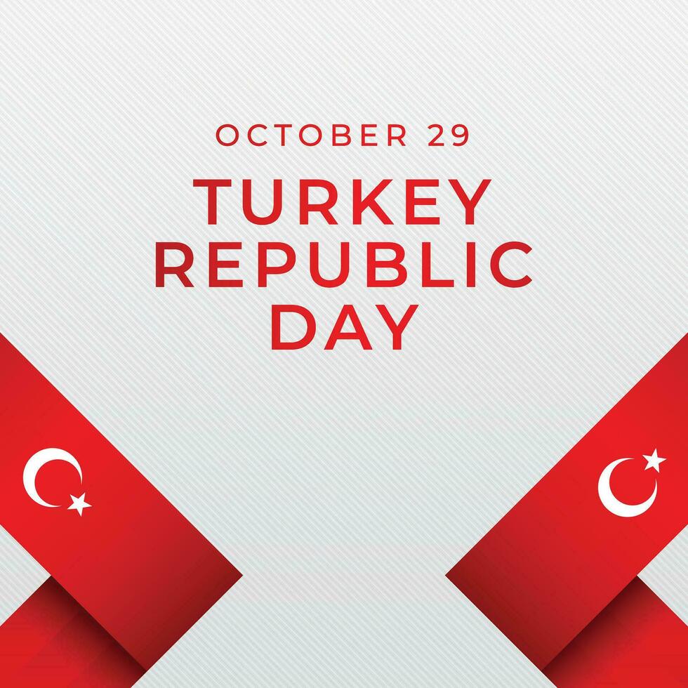 Turkey Republic Day design template good for celebration usage.  turker flag design. vector eps 10. flat design.