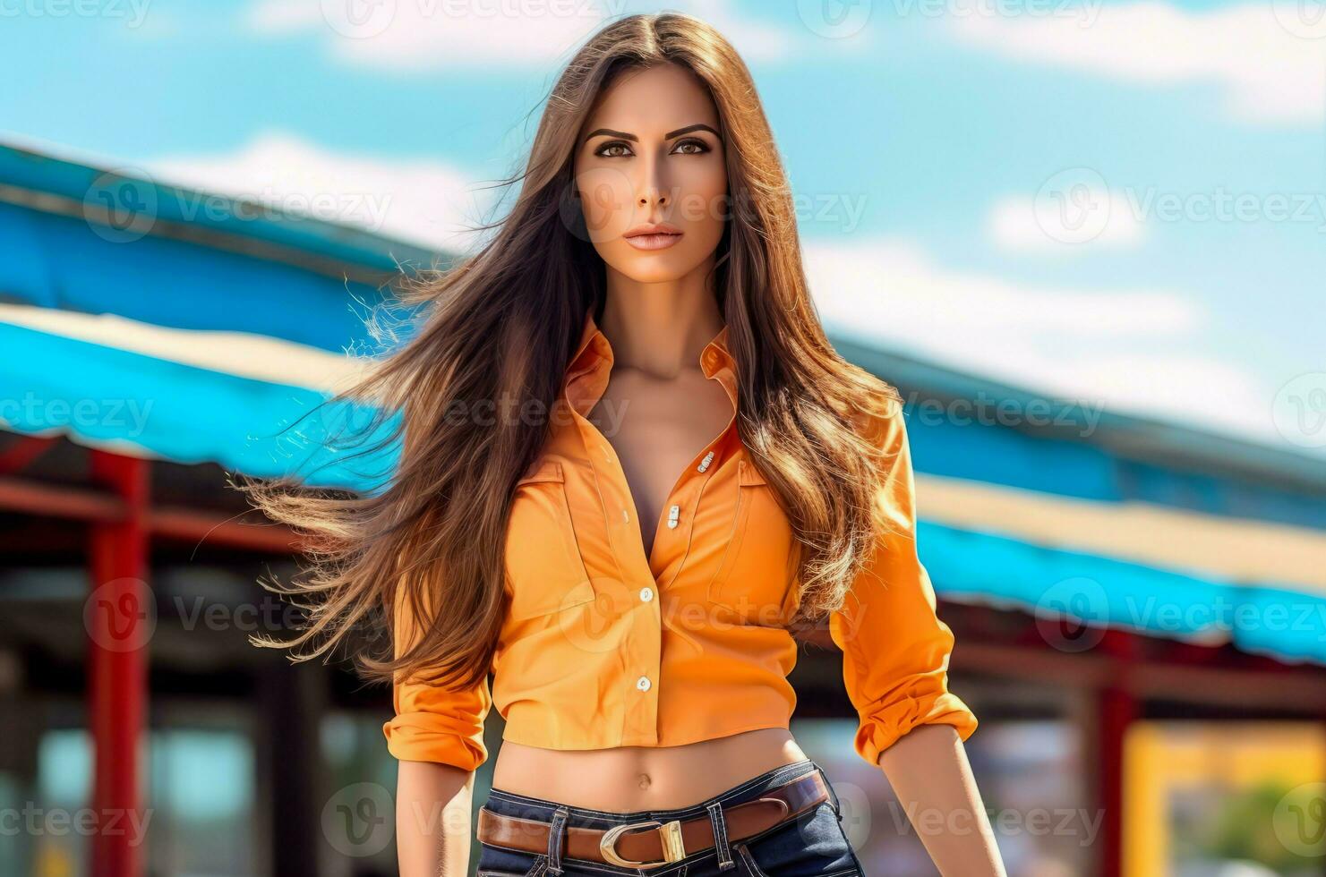 Pretty Latin supermodel. Generate ai photo