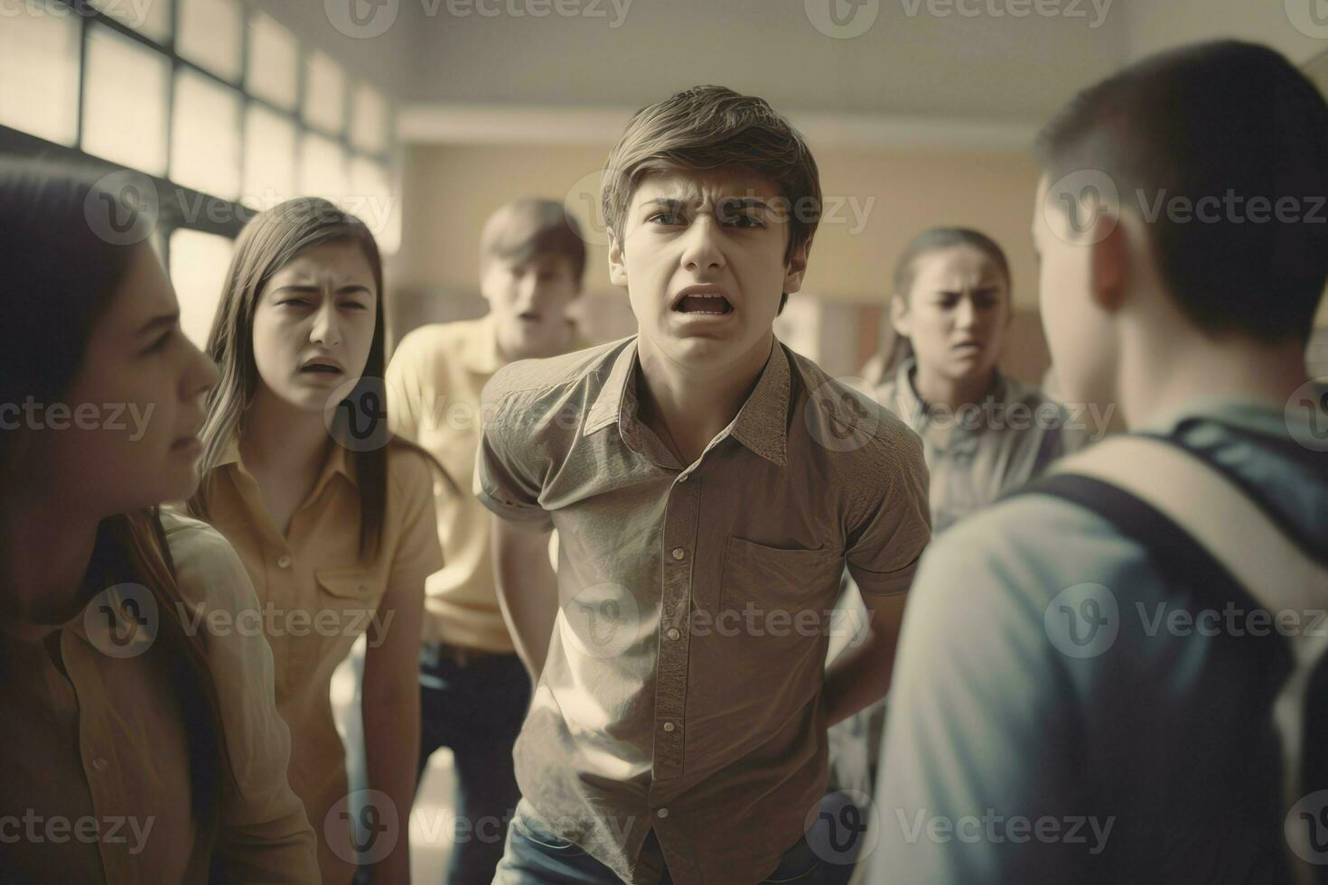 colegio diverso estudiantes grupo. generar ai foto