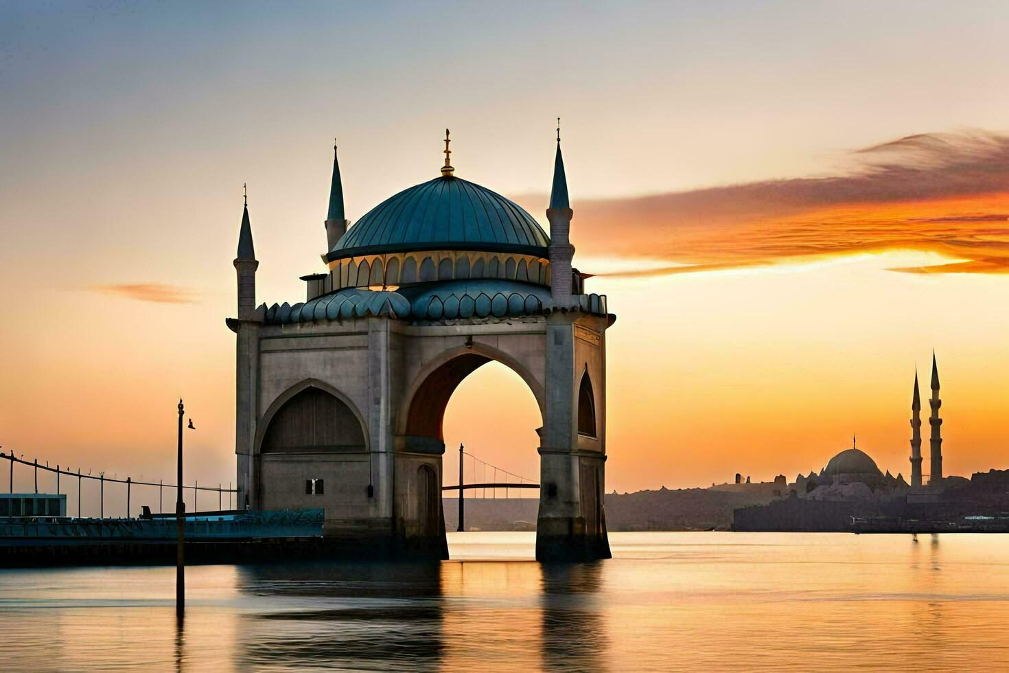 the blue mosque in istanbul, turkey. AI-Generated photo