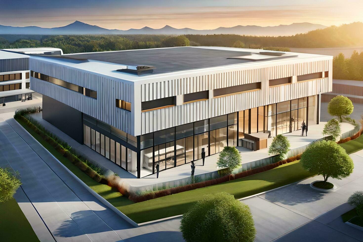 a rendering of the new building at the university of washington. AI-Generated photo