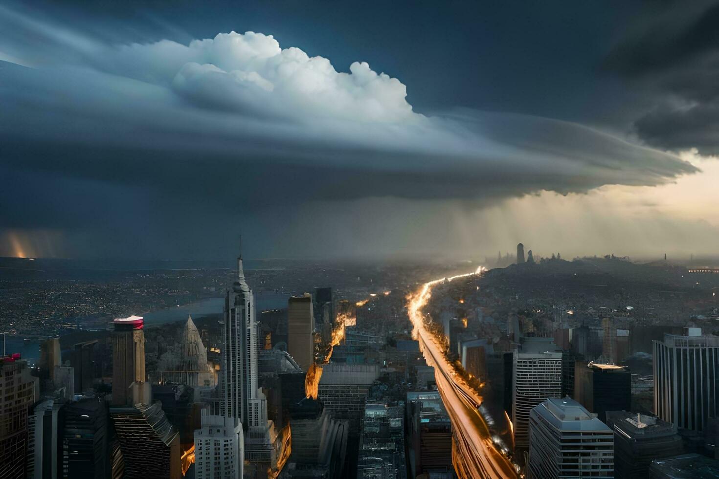 A Storm Clouds Over New York City Ai Generated 32299851 Stock Photo At A Storm Clouds Over New York City Ai Generated 32299851 Stock Photo At