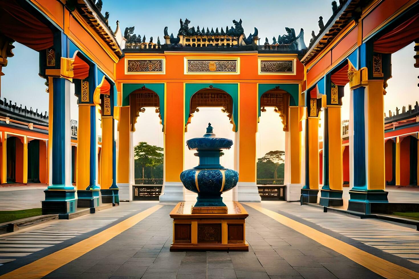 the royal palace of phnom penh, cambodia. AI-Generated photo