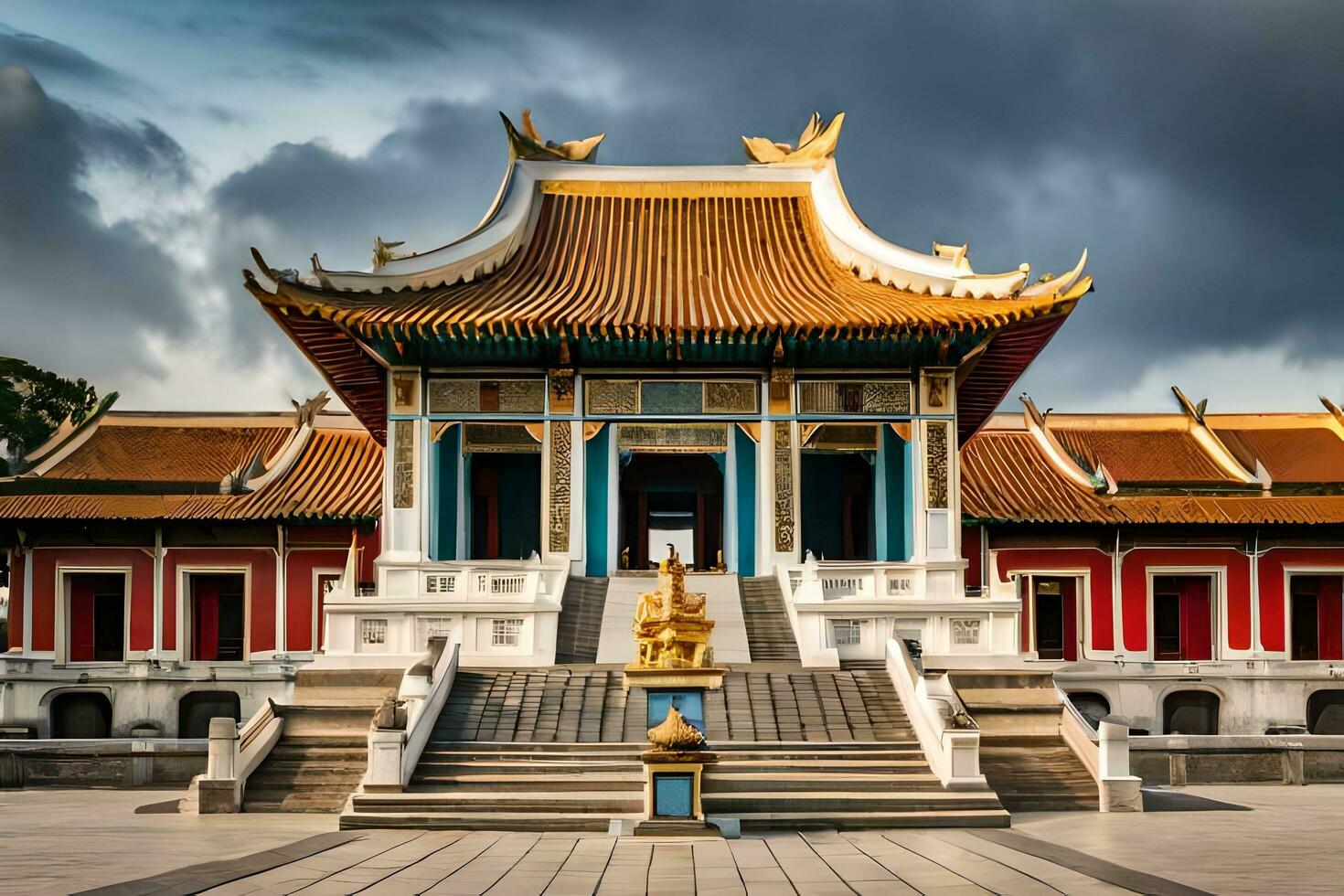the temple of heaven in taiwan. AI-Generated photo