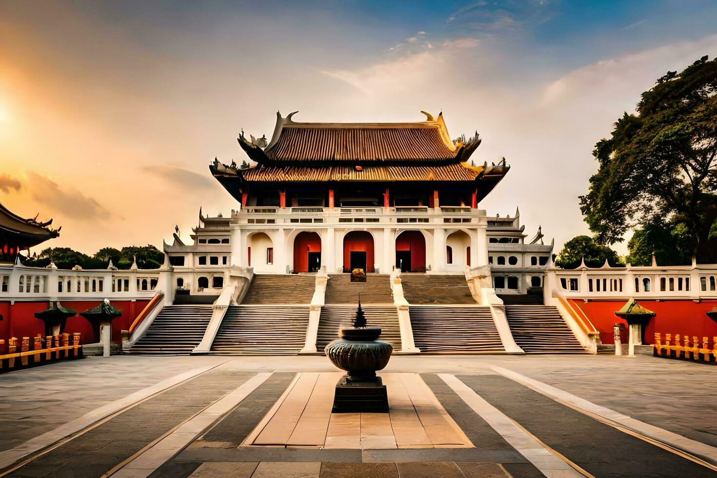 the temple of the buddha in taiwan. AI-Generated photo