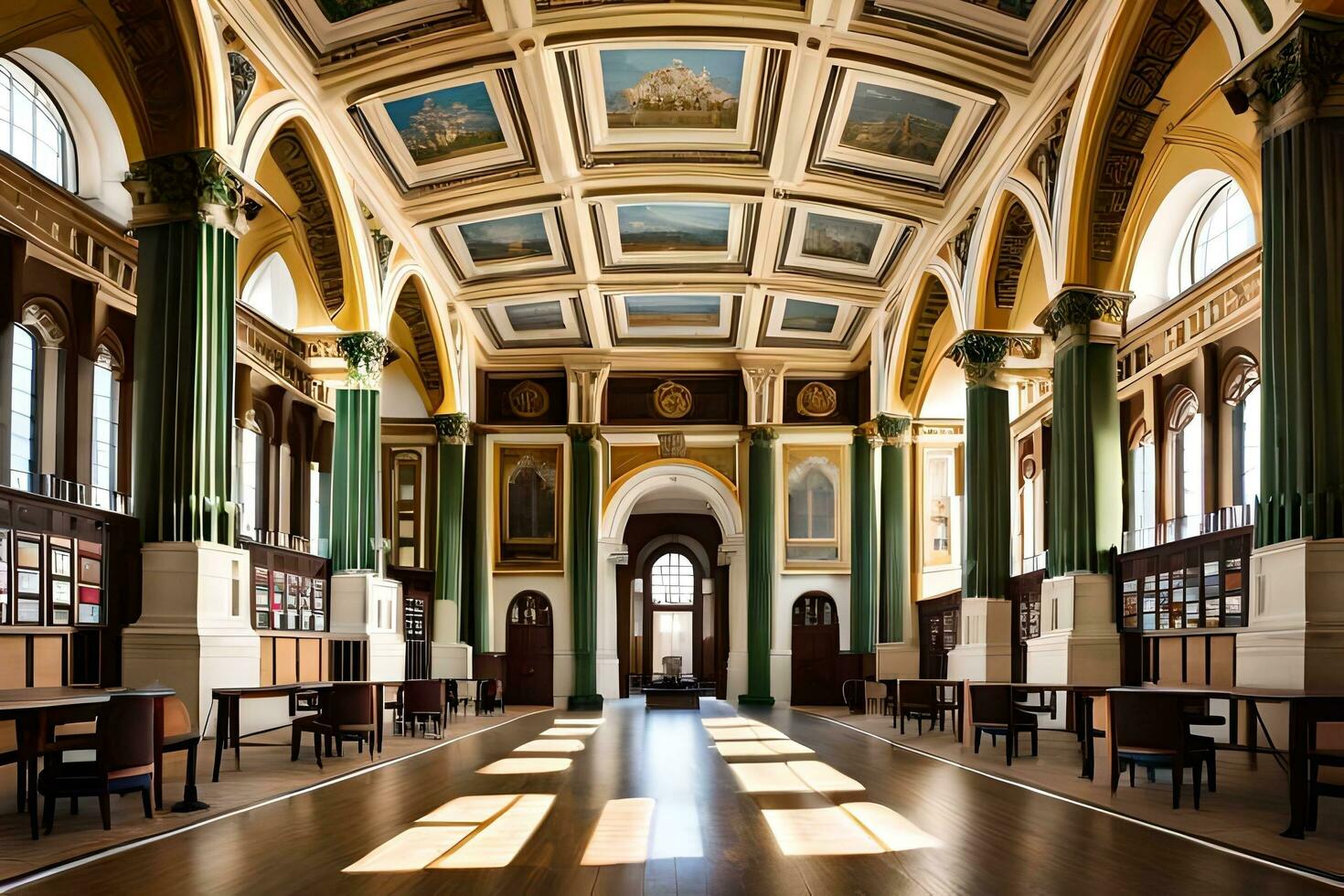 the library at the university of oxford. AI-Generated photo