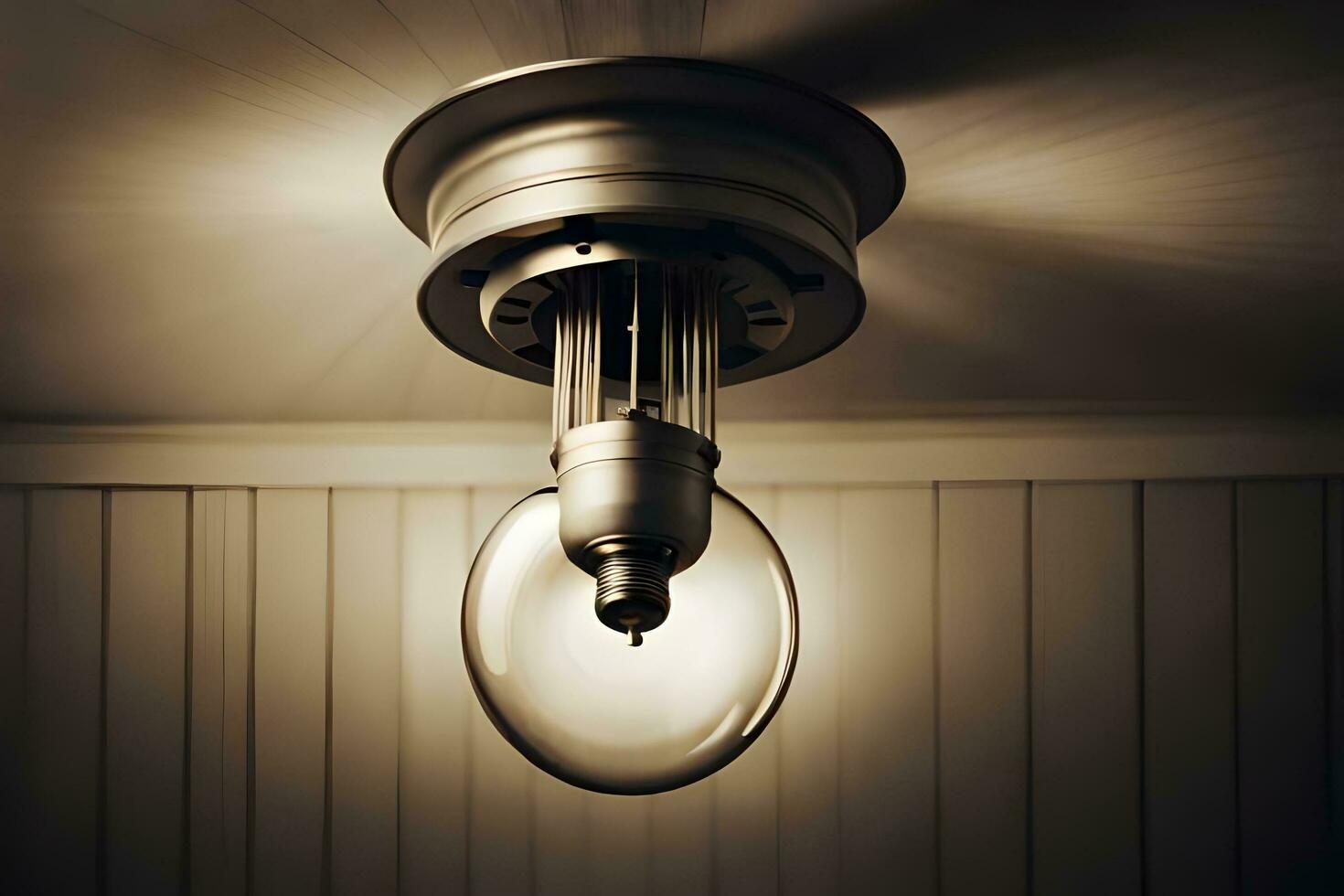 a light bulb is shown in a dark room. AI-Generated photo