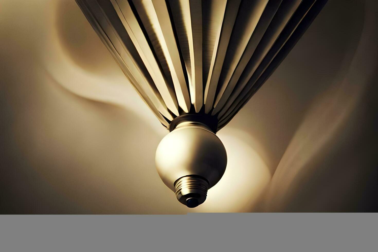 a light bulb is suspended from the ceiling. AI-Generated photo