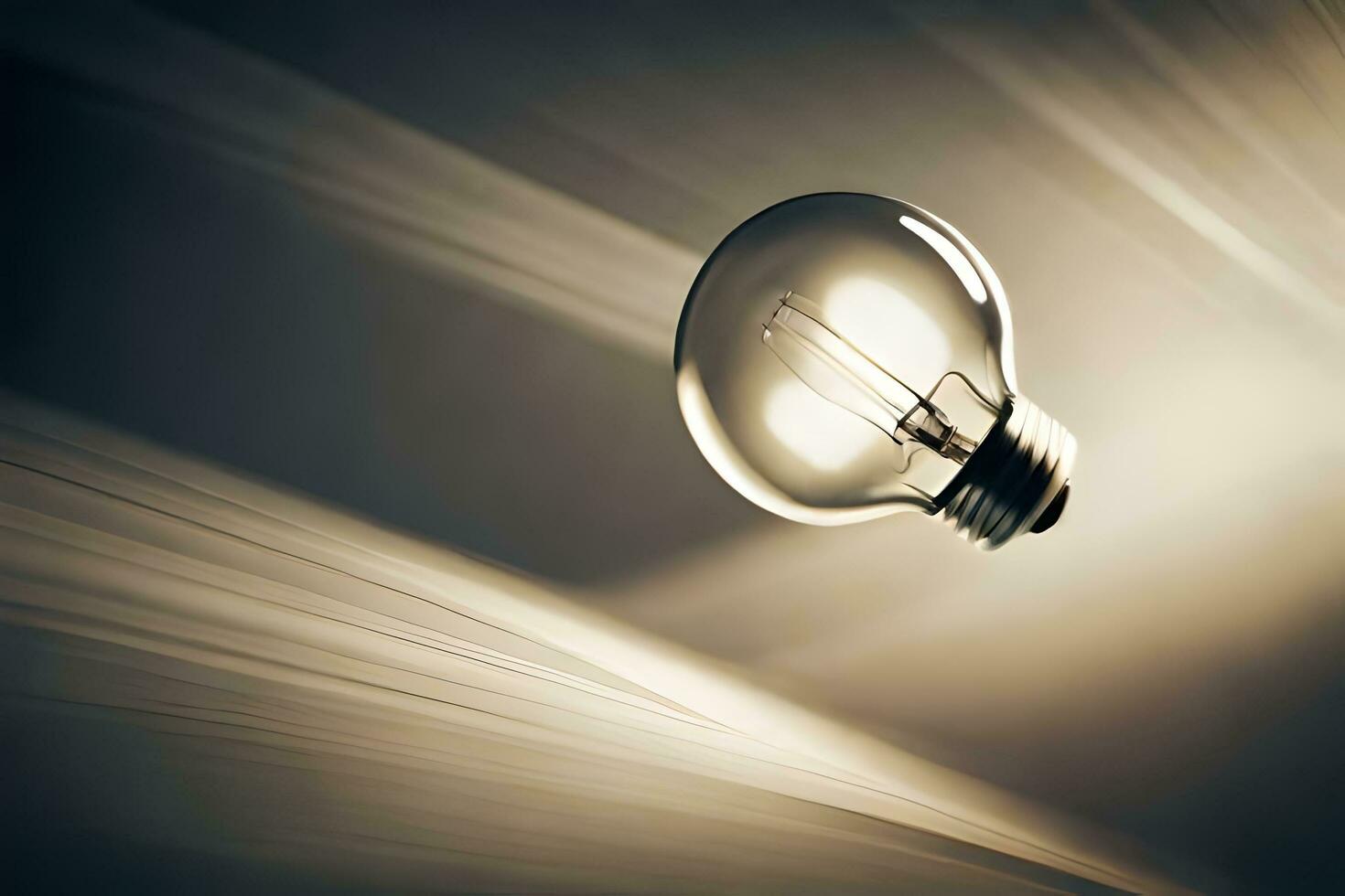 a light bulb is shown in the air. AI-Generated photo