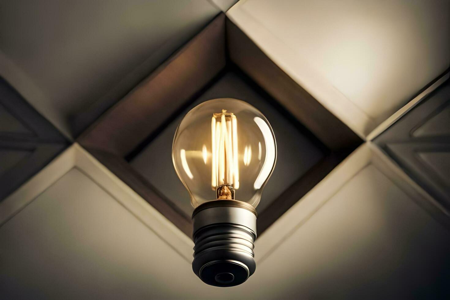 a light bulb is shown in a room. AI-Generated photo