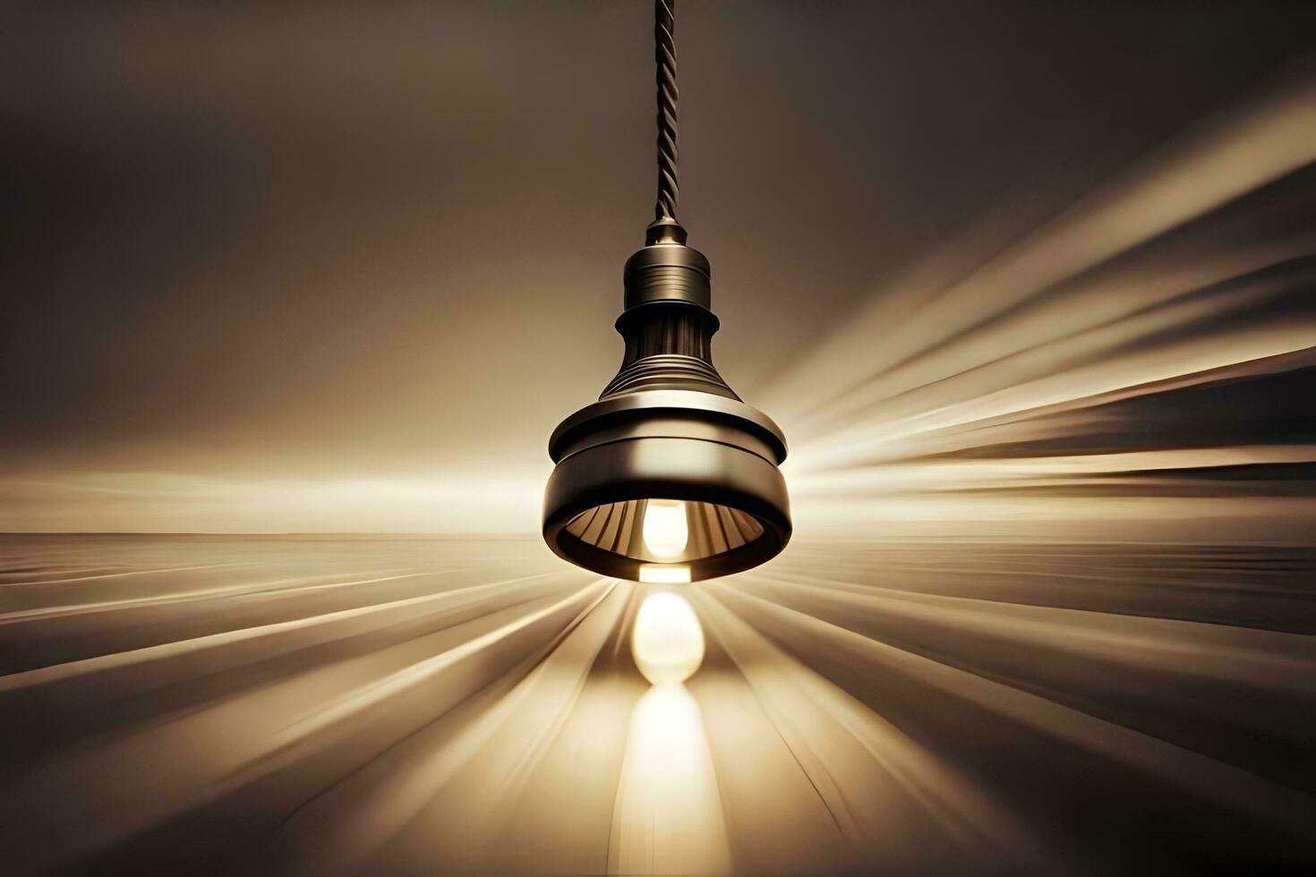 a light bulb is shining in the dark. AI-Generated photo