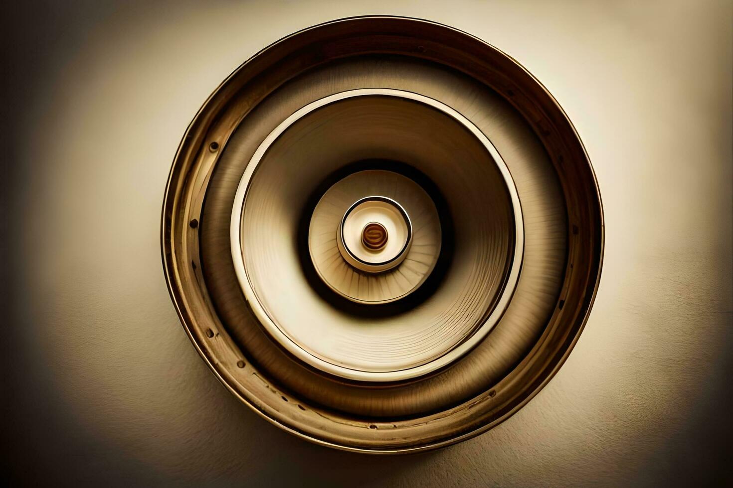 a circular object with a hole in the middle. AI-Generated photo