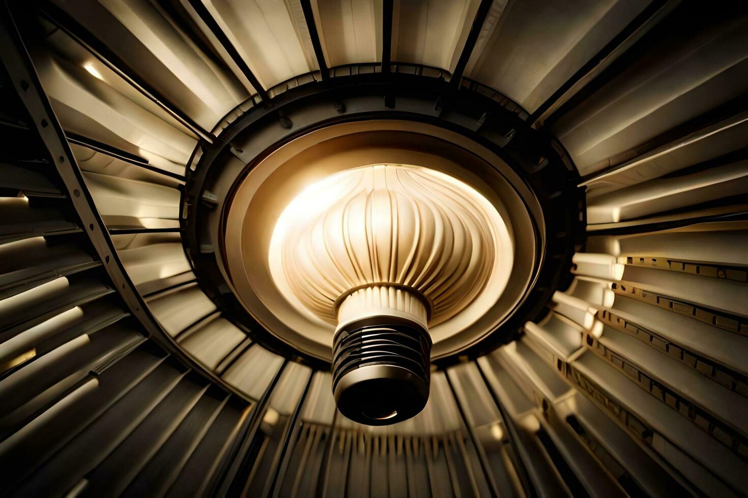 a light bulb is shown in a circular shape. AI-Generated photo
