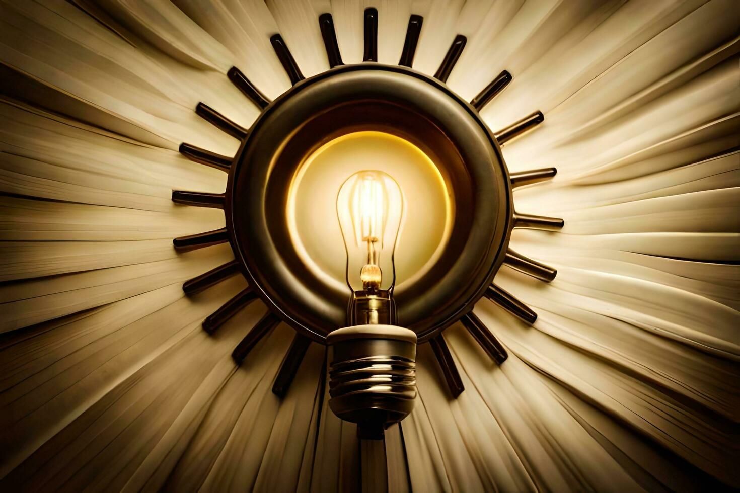 a light bulb is shining in a book. AI-Generated photo