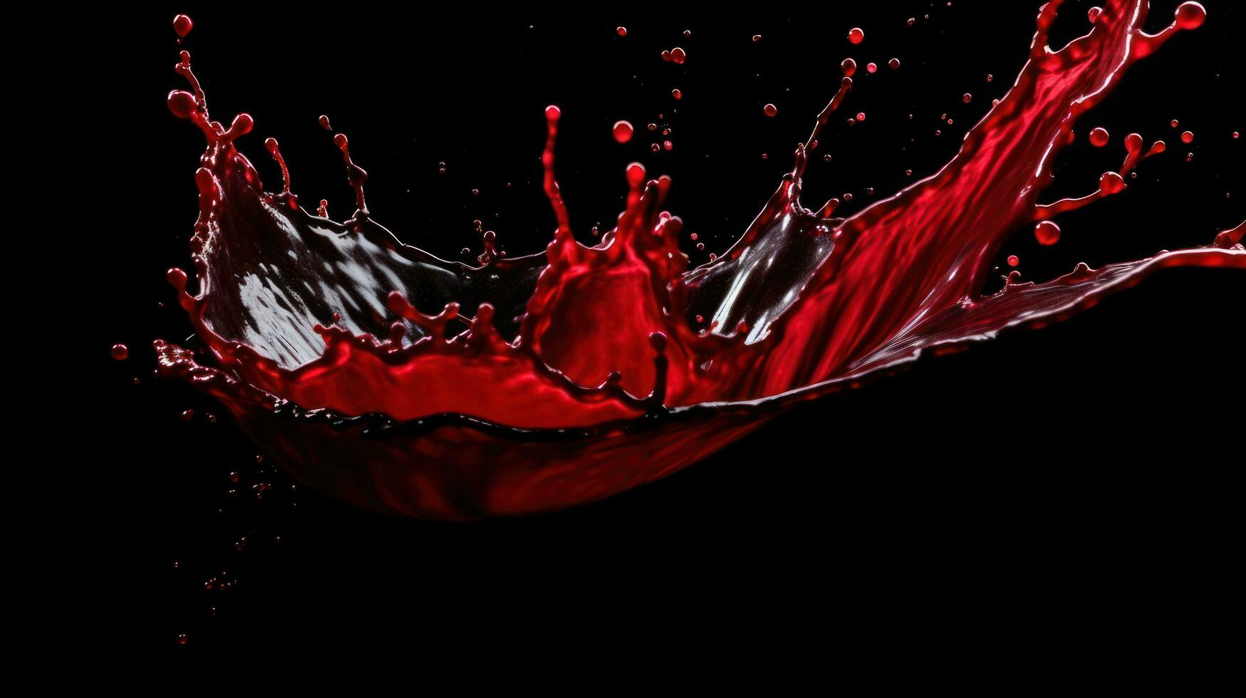 Ai, Ai generated, Sinister blood splatter on a dark, textured black background. Ideal for Halloween or thriller-themed designs. Eerie and chilling photo