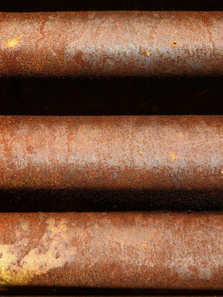 Orange grooved metal for rooftops photo