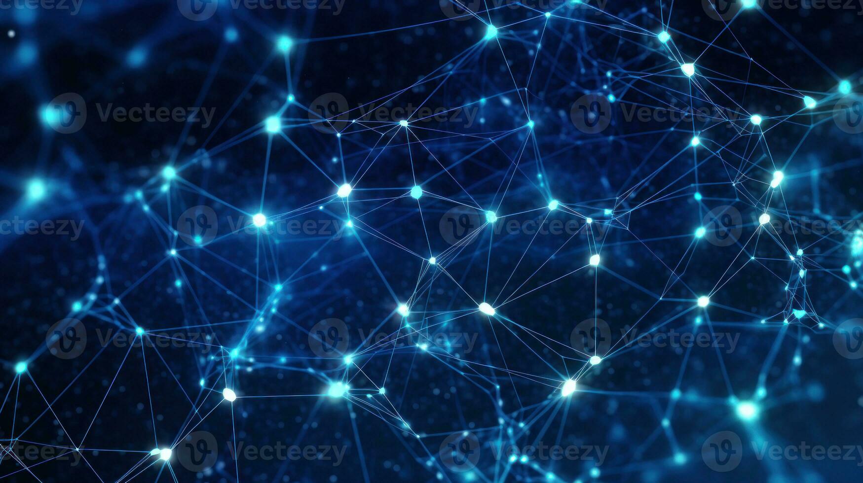 Ai, Ai generated, Futuristic blue abstract background with digital network grid and particles, ideal for technology and innovation concepts photo