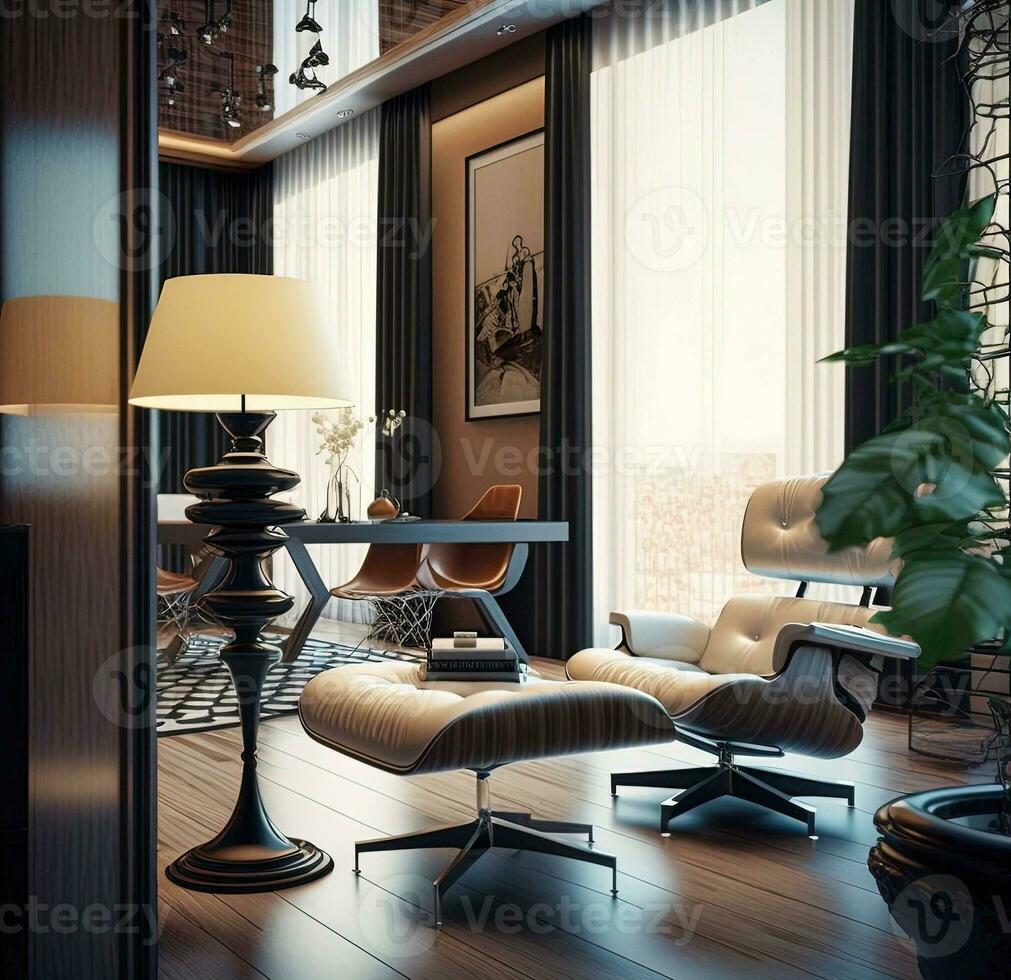 Elegant Armchair in a Luxurious Living Room   generative ai photo