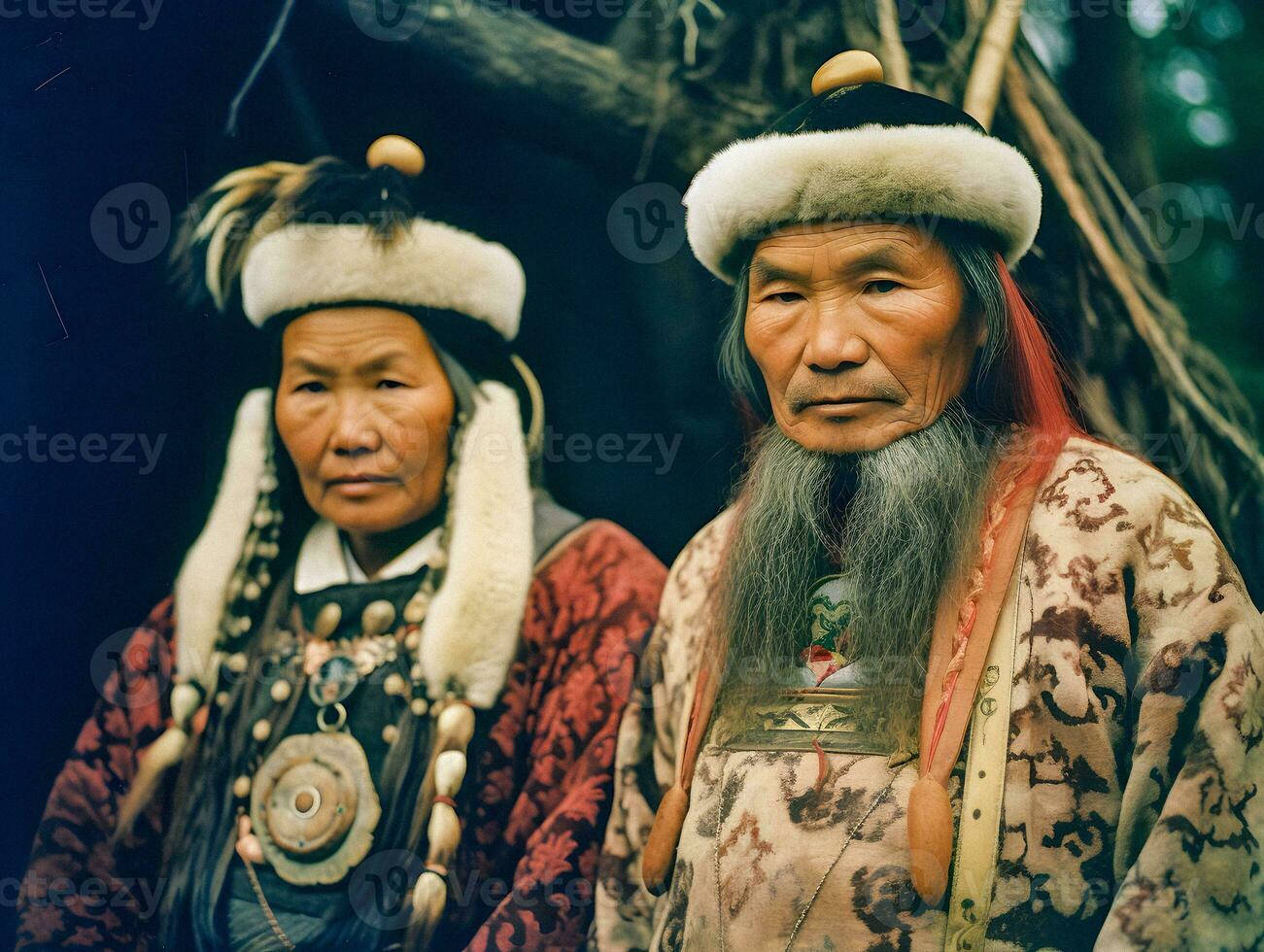 eterno tradiciones ainu personas en generativo ai Arte foto