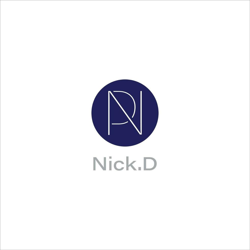 Initial based clean and minimal Logo. DN ND D N letter creative fonts monogram icon symbol.nd letter logo. vector
