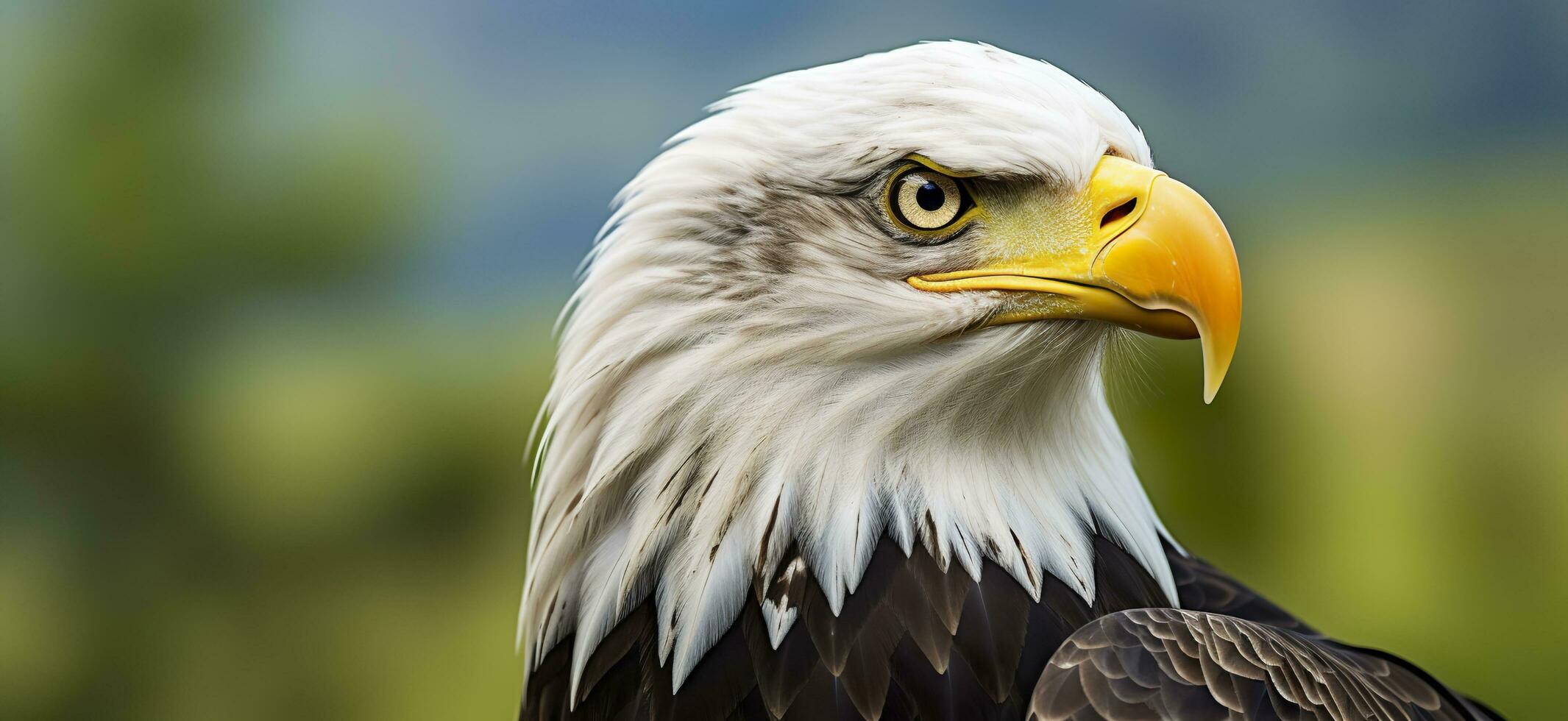 Portrait of an american bald eagle, wildlife. Generative AI photo