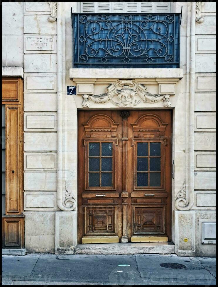 Classic Parisian Building Entrance photo