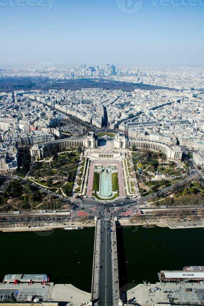 Panoramic View of Tracodeo from the Eiffel Tower   Paris, France photo