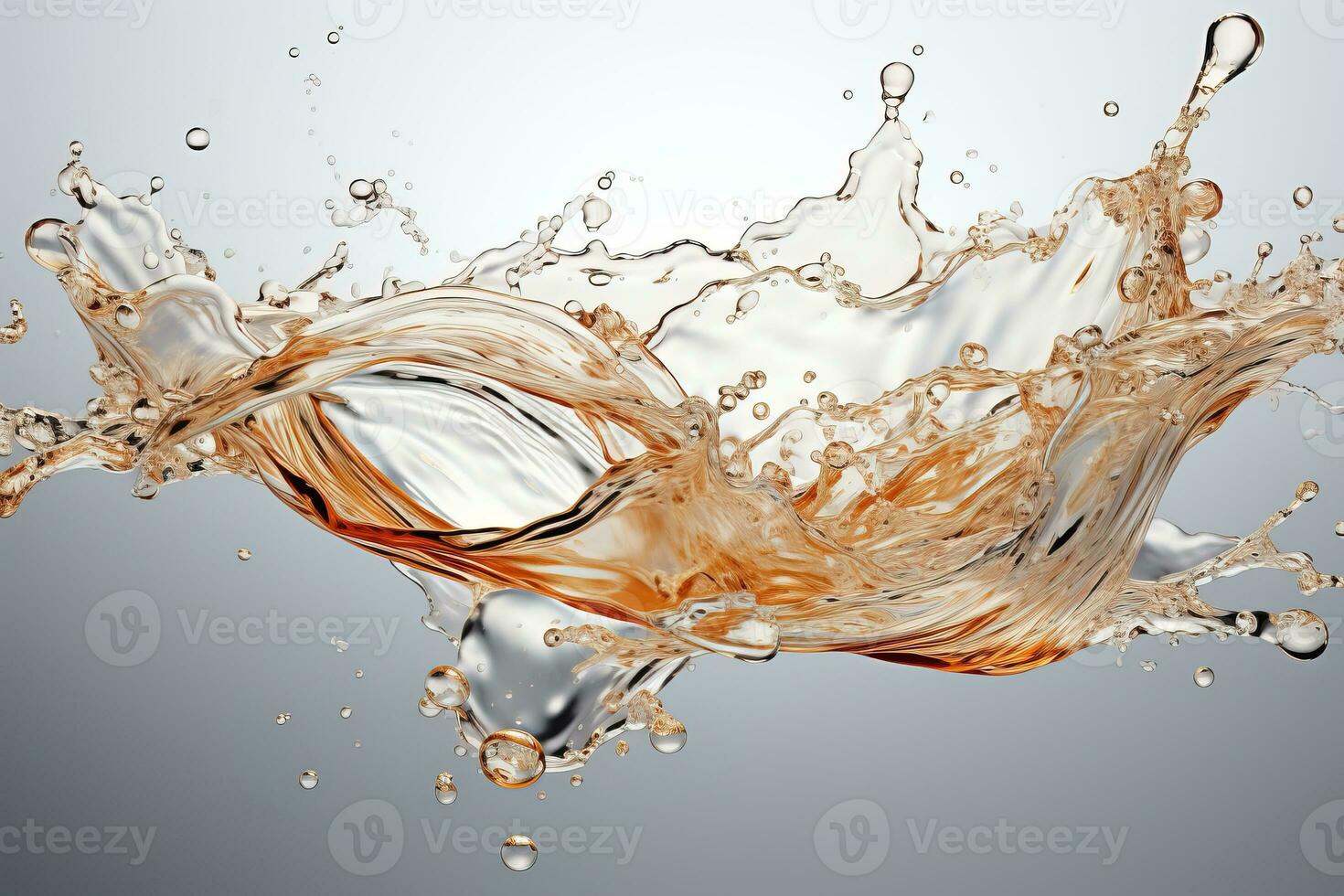 a close up of a blue water splash with a white background - AI Generated photo