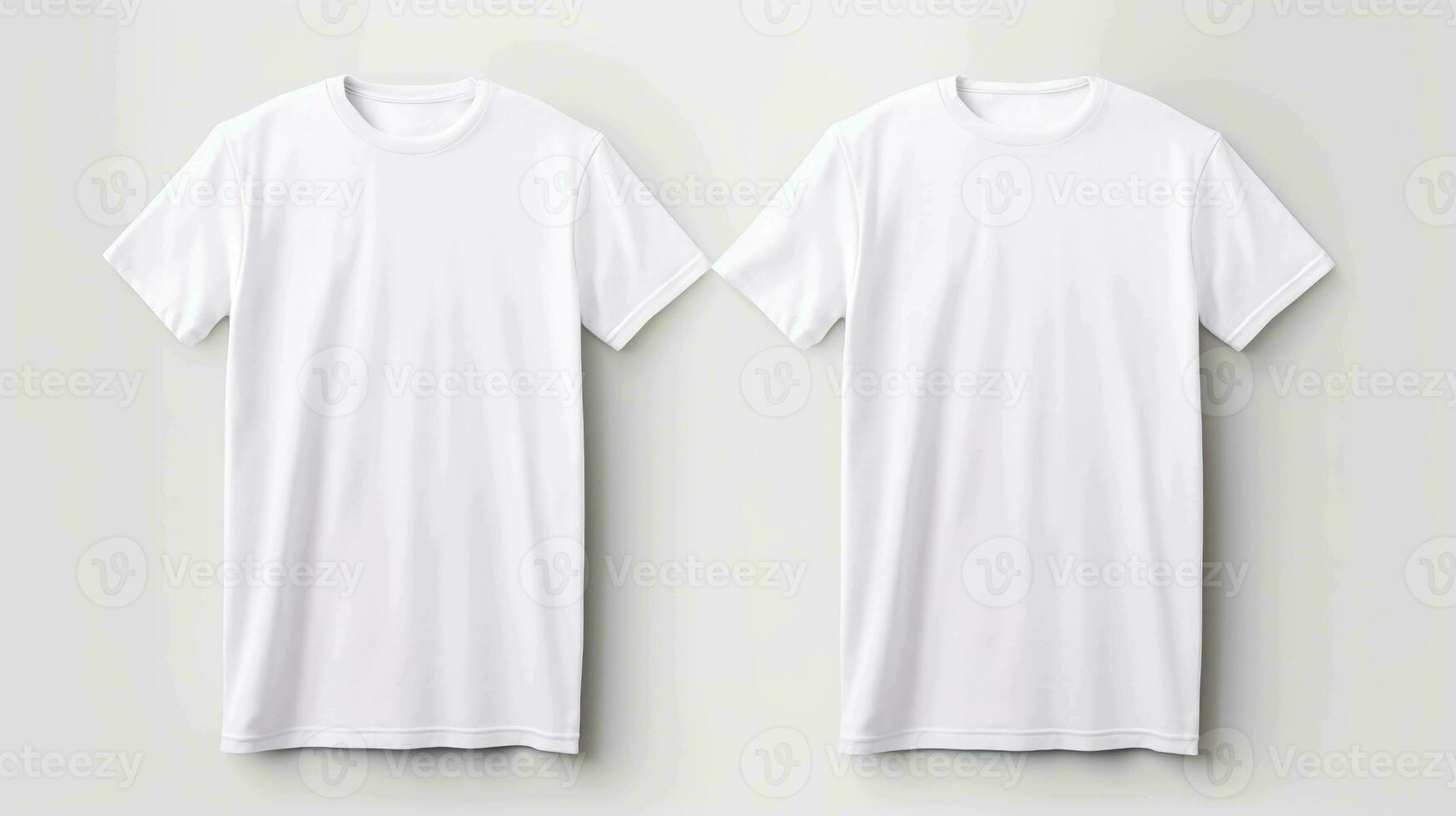 Plain White Tee Shirt on the White Background photo