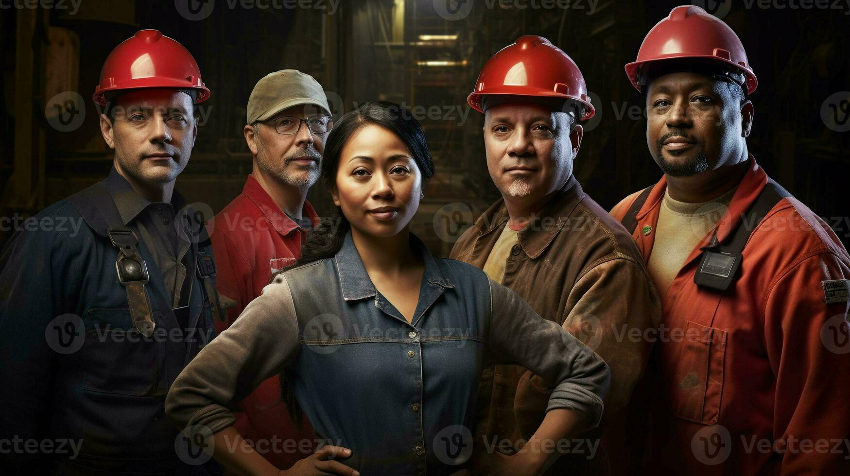 Diverse Factory Workers. A Multicultural Team Driving Productivity in the Manufacturing Plant photo