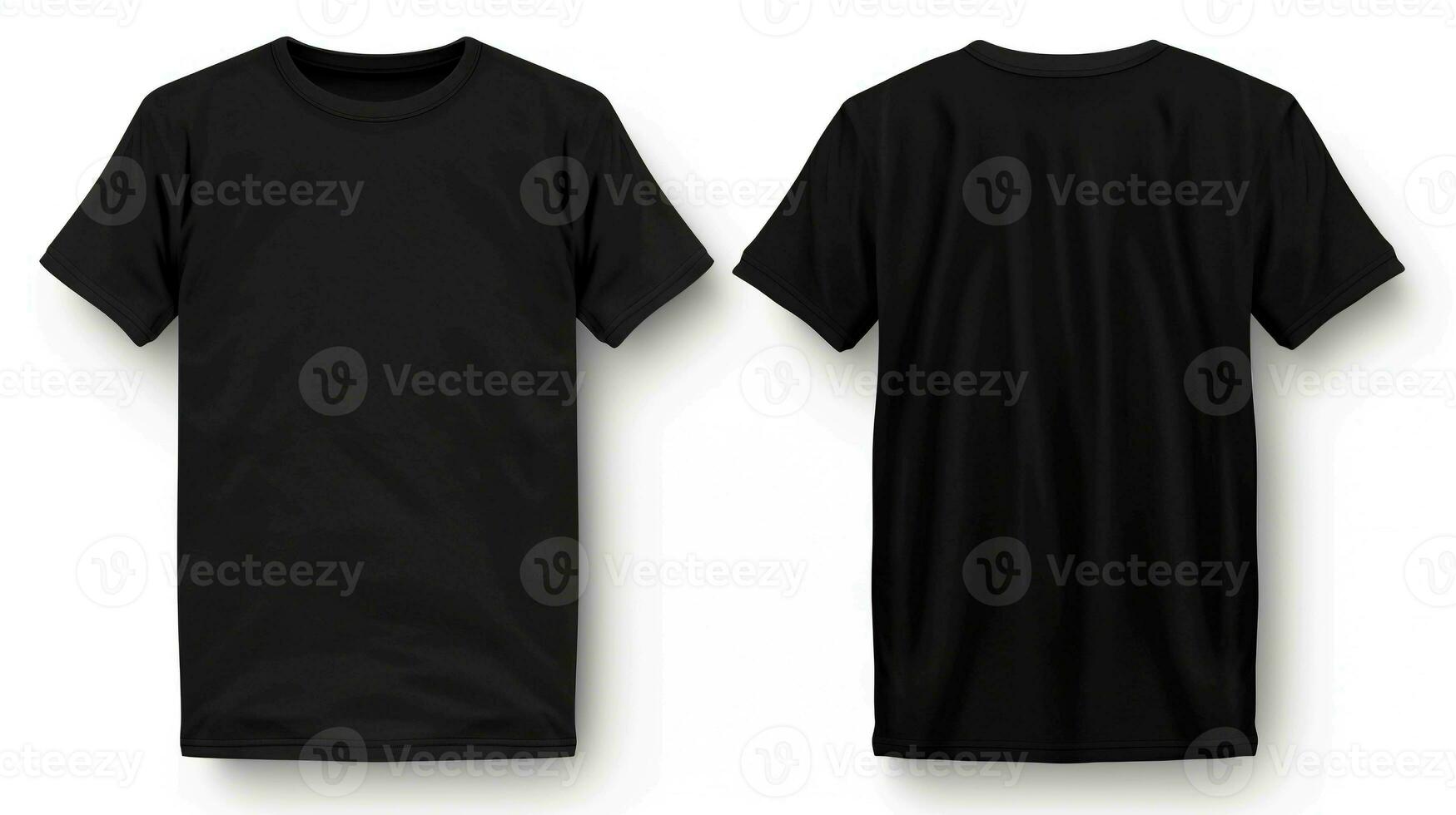 Plain Black Tee Shirt on the White Background photo