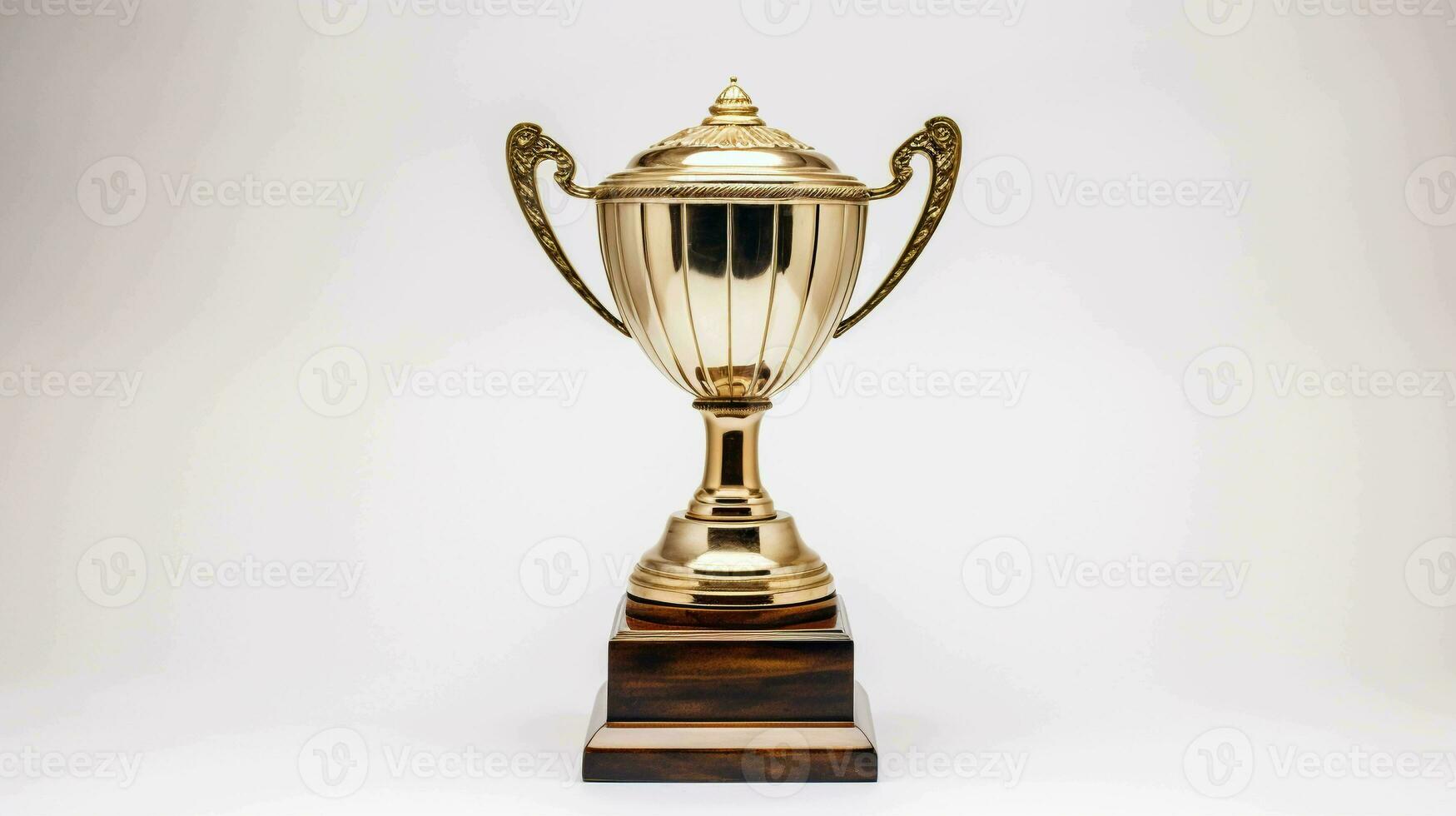 Hyper realistic trophy in white background, perfect for success and achievement concepts photo