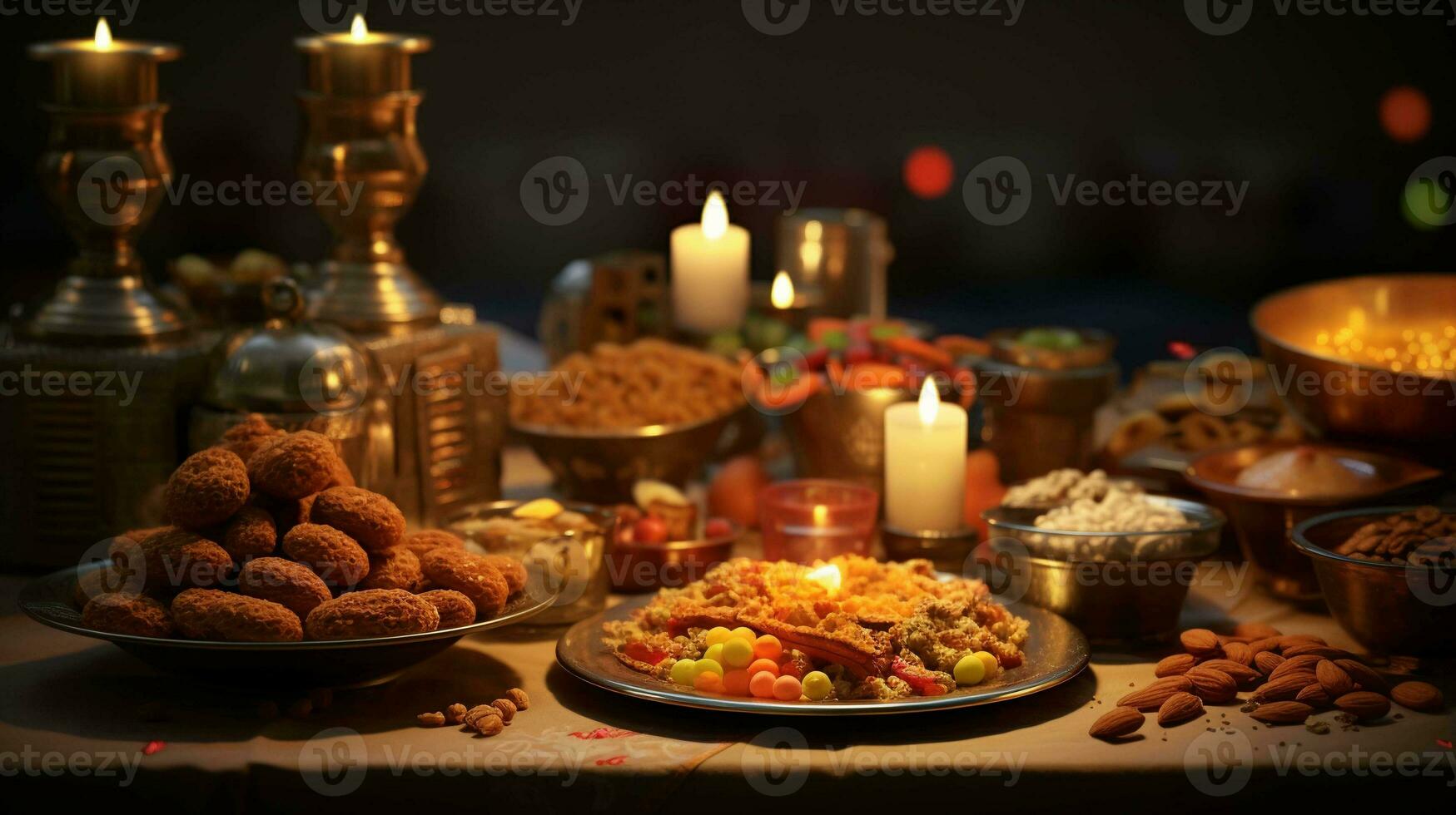 Delectable Diwali Delights. An array of festive foods and snacks to celebrate the joyous occasion photo